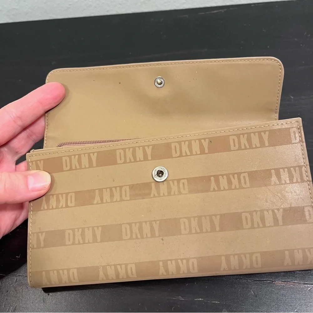 DKNY Beige Logo Wallet
